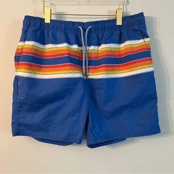 Men’s Rowdy Gentleman blue striped swim trunks size XXL - Picture 1 of 5